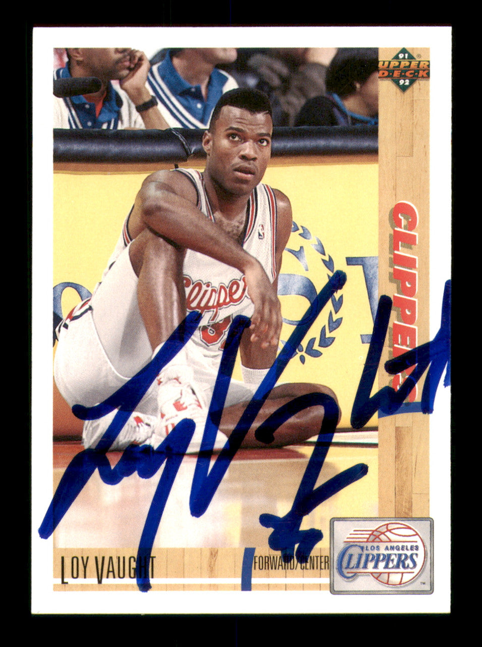 Loy Vaught Autographed 1991-92 Upper Deck Card #138 Los Angeles Clippers SKU #241900