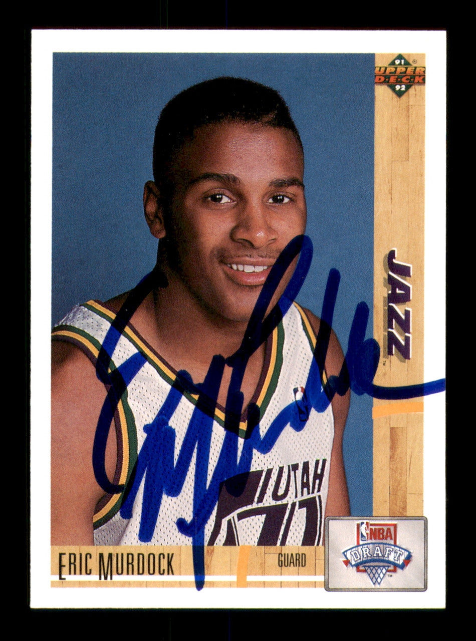 Eric Murdock Autographed 1991-92 Upper Deck Card #12 Utah Jazz SKU #241906