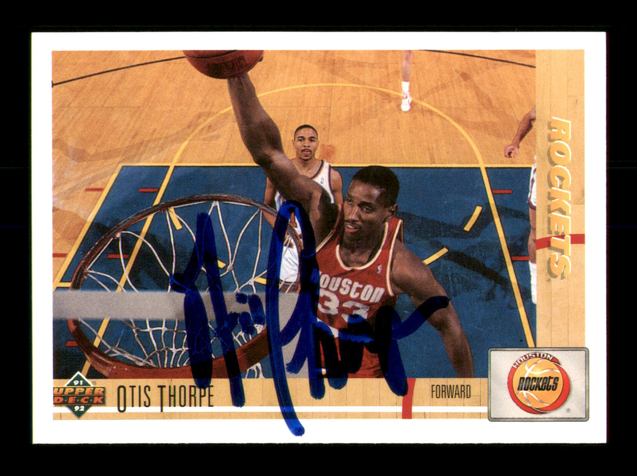 Otis Thorpe Autographed 1991-92 Upper Deck Card #271 Houston Rockets SKU #241908