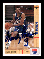 Randy Brown Autographed 1991-92 Upper Deck Card #437 Sacramento Kings SKU #241922