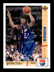 Wayman Tisdale Autographed 1991-92 Upper Deck Card #372 Sacramento Kings SKU #241927