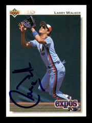 Larry Walker Autographed 1992 Upper Deck Card #249 Montreal Expos SKU #241946