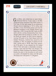 Guy Lafleur Autographed 1991-92 Upper Deck Card #219 Quebec Nordiques SKU #242000