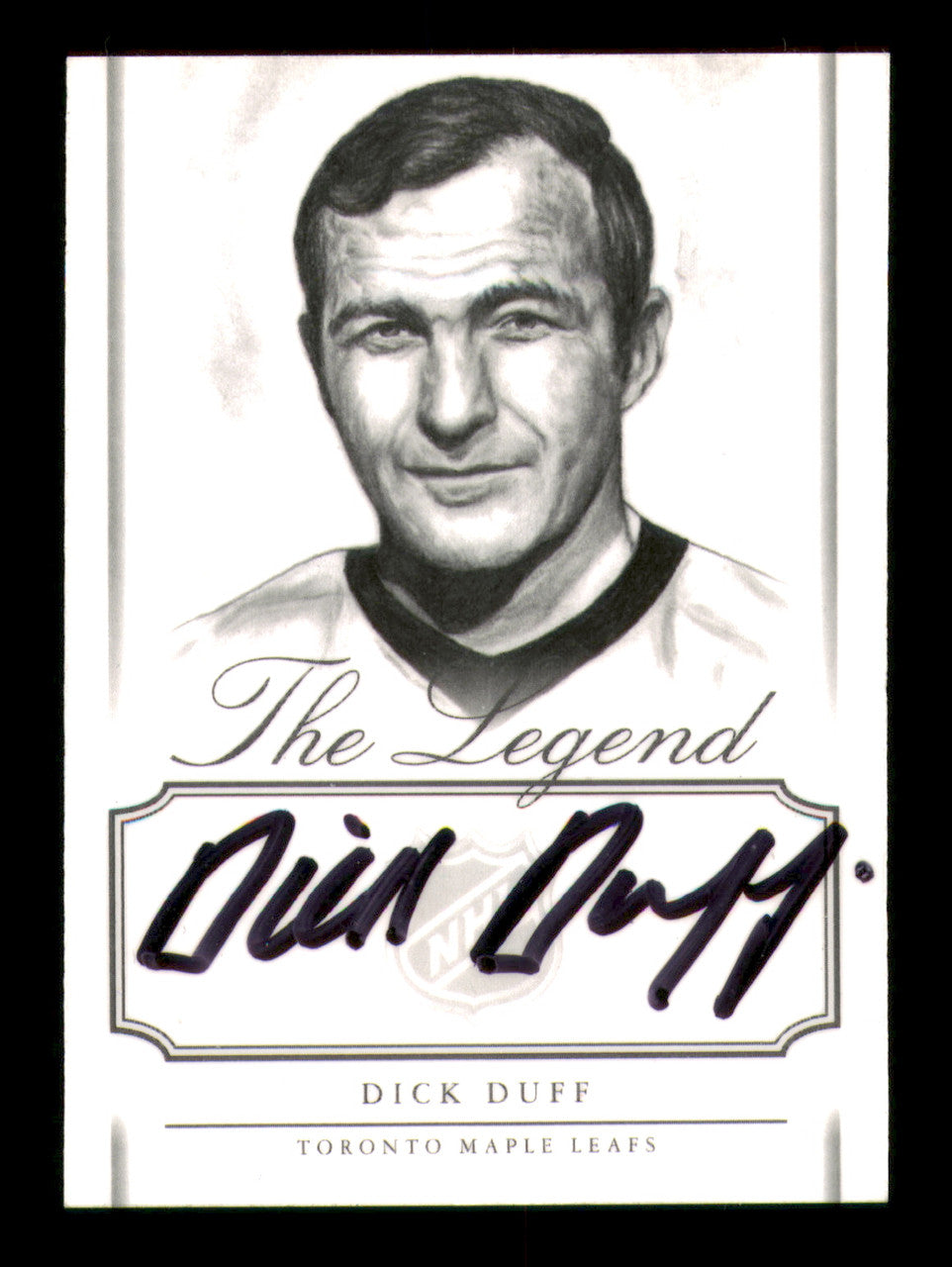 Dick Duff Autographed The Legend Card Toronto Maple Leafs SKU #242011