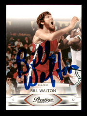 Bill Walton Autographed 2009 Panini Prestige Card #147 Portland Trail Blazers SKU #242014