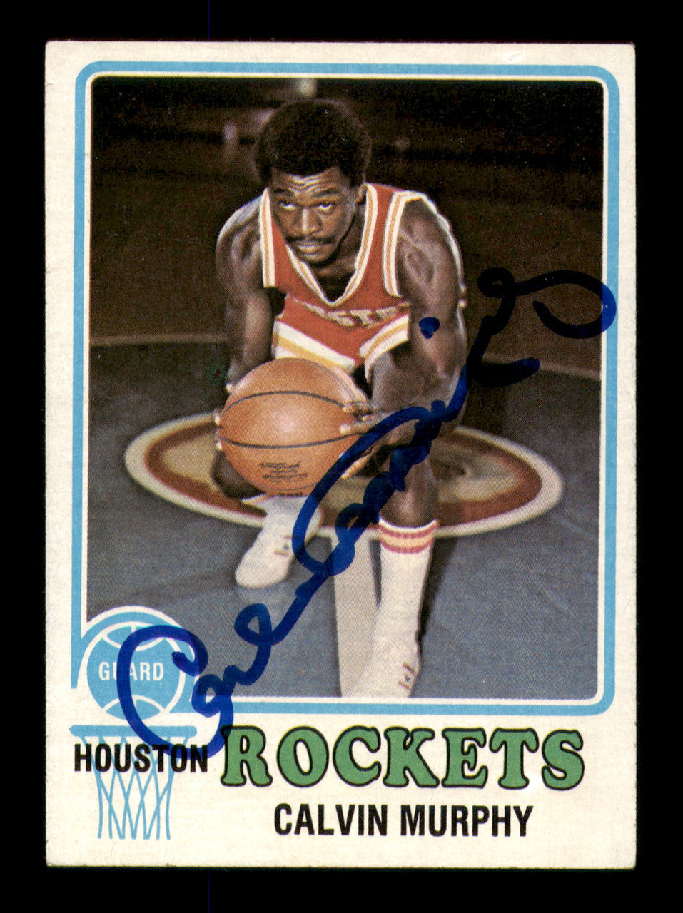 Calvin Murphy Autographed 1973-74 Topps Card #13 Houston Rockets SKU #242032