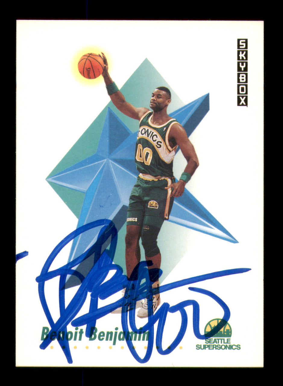 Benoit Benjamin Autographed 1991-92 Skybox Card #266 Seattle Supersonics SKU #242061