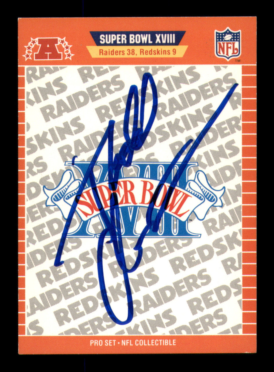 Todd Christensen Autographed 1989 Pro Set Card #XVIII Oakland Raiders SKU #242072