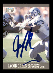 Jacob Green Autographed 1991 Fleer Ultra Card #135 Seattle Seahawks SKU #242085