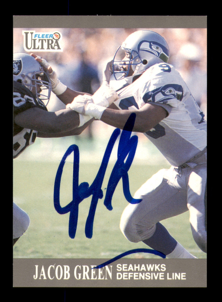 Jacob Green Autographed 1991 Fleer Ultra Card #135 Seattle Seahawks SKU #242085