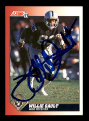 Willie Gault Autographed 1991 Score Card #147 Los Angeles Raiders SKU #242093