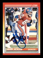Mark Jackson Autographed 1990 Score Card #240 Denver Broncos SKU #242106