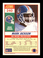 Mark Jackson Autographed 1990 Score Card #240 Denver Broncos SKU #242106
