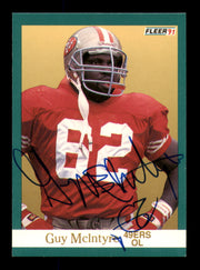 Guy McIntyre Autographed 1991 Fleer Card #359 San Francisco 49ers SKU #242114