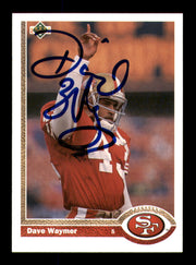 Dave Waymer Autographed 1991 Upper Deck Card #187 San Francisco 49ers SKU #242118