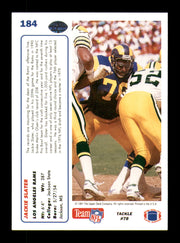 Jackie Slater Autographed 1991 Upper Deck Card #184 Los Angeles Rams SKU #242125