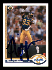 Flipper Anderson Autographed 1991 Upper Deck Card #237 Los Angeles Rams SKU #242132
