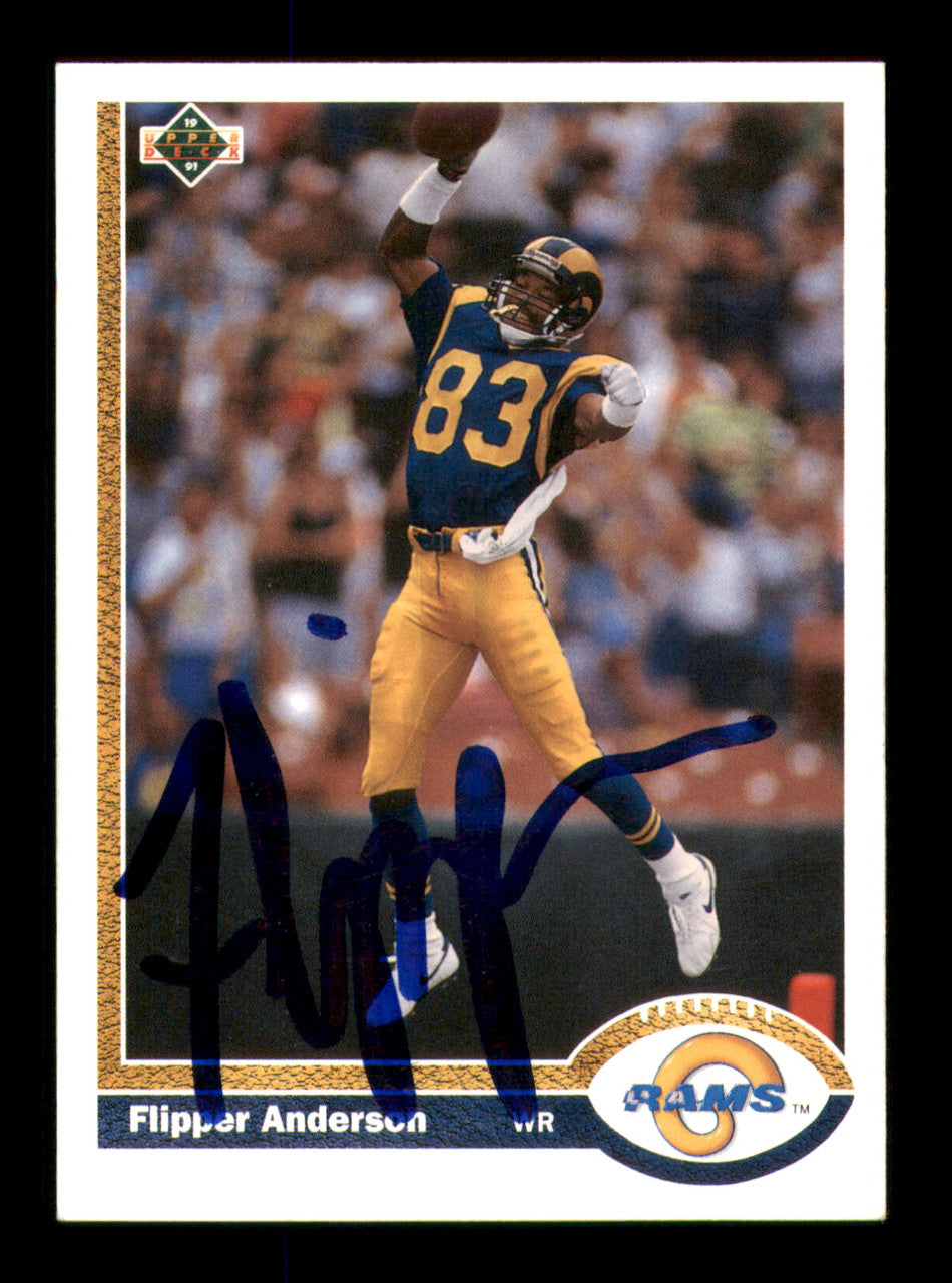Flipper Anderson Autographed 1991 Upper Deck Card #237 Los Angeles Rams SKU #242132