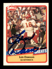 Len Dawson Autographed 1989 Swell Card #135 Kansas City Chiefs SKU #242142