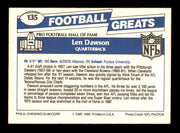 Len Dawson Autographed 1989 Swell Card #135 Kansas City Chiefs SKU #242142