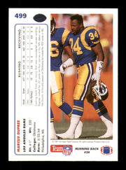 Marcus Dupree Autographed 1991 Upper Deck Card #499 Los Angeles Rams SKU #242153