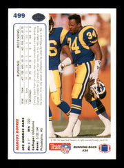 Marcus Dupree Autographed 1991 Upper Deck Card #499 Los Angeles Rams SKU #242154