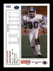 Mark Jackson Autographed 1991 Upper Deck Card #382 Denver Broncos SKU #242159