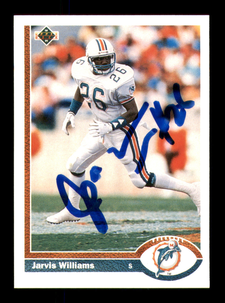 Jarvis Williams Autographed 1991 Upper Deck Card #51 Miami Dolphins SKU #242164