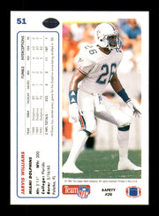 Jarvis Williams Autographed 1991 Upper Deck Card #51 Miami Dolphins SKU #242164
