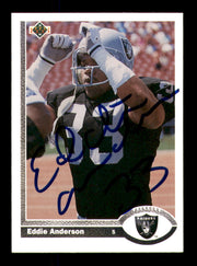 Eddie Anderson Autographed 1991 Upper Deck Card #287 Los Angeles Raiders SKU #242171