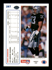 Eddie Anderson Autographed 1991 Upper Deck Card #287 Los Angeles Raiders SKU #242172