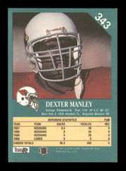 Dexter Manley Autographed 1991 Fleer Card #343 Washington Redskins SKU #242177