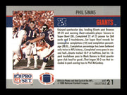 Phil Simms Autographed 1990 Pro Set Card #21 New York Giants SKU #242198