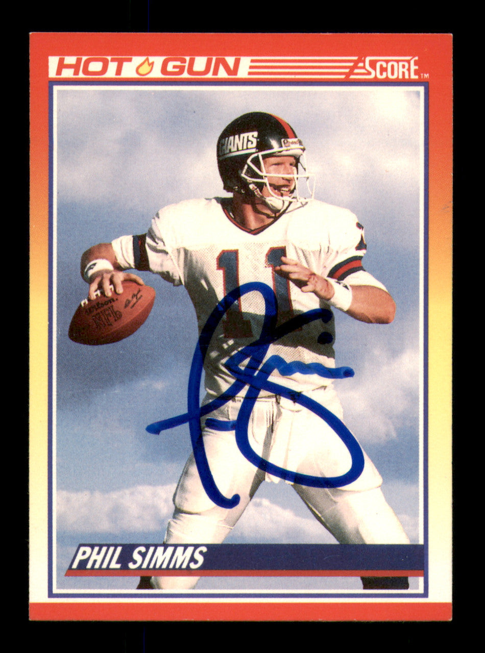 Phil Simms Autographed 1990 Score Card #314 New York Giants SKU #242200