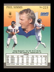 Phil Simms Autographed 1991 Fleer Ultra Card #223 New York Giants SKU #242202