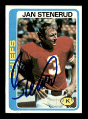 Jan Stenerud Autographed 1978 Topps Card #238 Kansas City Chiefs SKU #242218
