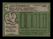Jan Stenerud Autographed 1978 Topps Card #238 Kansas City Chiefs SKU #242218