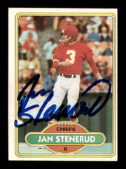 Jan Stenerud Autographed 1980 Topps Card #266 Kansas City Chiefs SKU #242225