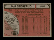 Jan Stenerud Autographed 1980 Topps Card #266 Kansas City Chiefs SKU #242225