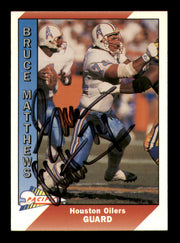 Bruce Matthews Autographed 1991 Pacific Card #178 Houston Oilers SKU #242260