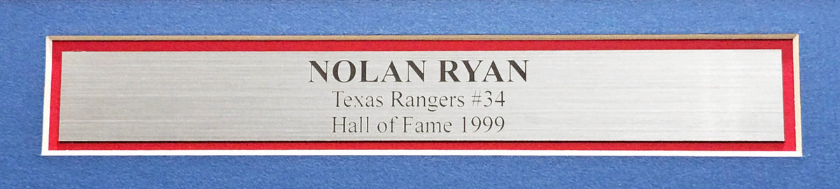 Texas Rangers Nolan Ryan Autographed Framed White Nike Cooperstown Authentic Collection Jersey Beckett BAS QR Stock #214098