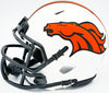 Russell Wilson Autographed Denver Broncos Lunar Eclipse White Speed Mini Helmet Fanatics Holo Stock #227947