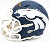 Russell Wilson Autographed Denver Broncos AMP Blue Speed Mini Helmet Fanatics Holo Stock #227948