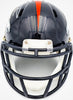 Russell Wilson Autographed Denver Broncos Blue Speed Mini Helmet Fanatics Holo Stock #227950