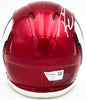 Russell Wilson Autographed Wisconsin Badgers Flash Red Speed Mini Helmet Fanatics Holo Stock #227951
