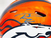 Russell Wilson Autographed Denver Broncos Flash Orange Full Size Authentic Speed Helmet Fanatics Holo Stock #227928