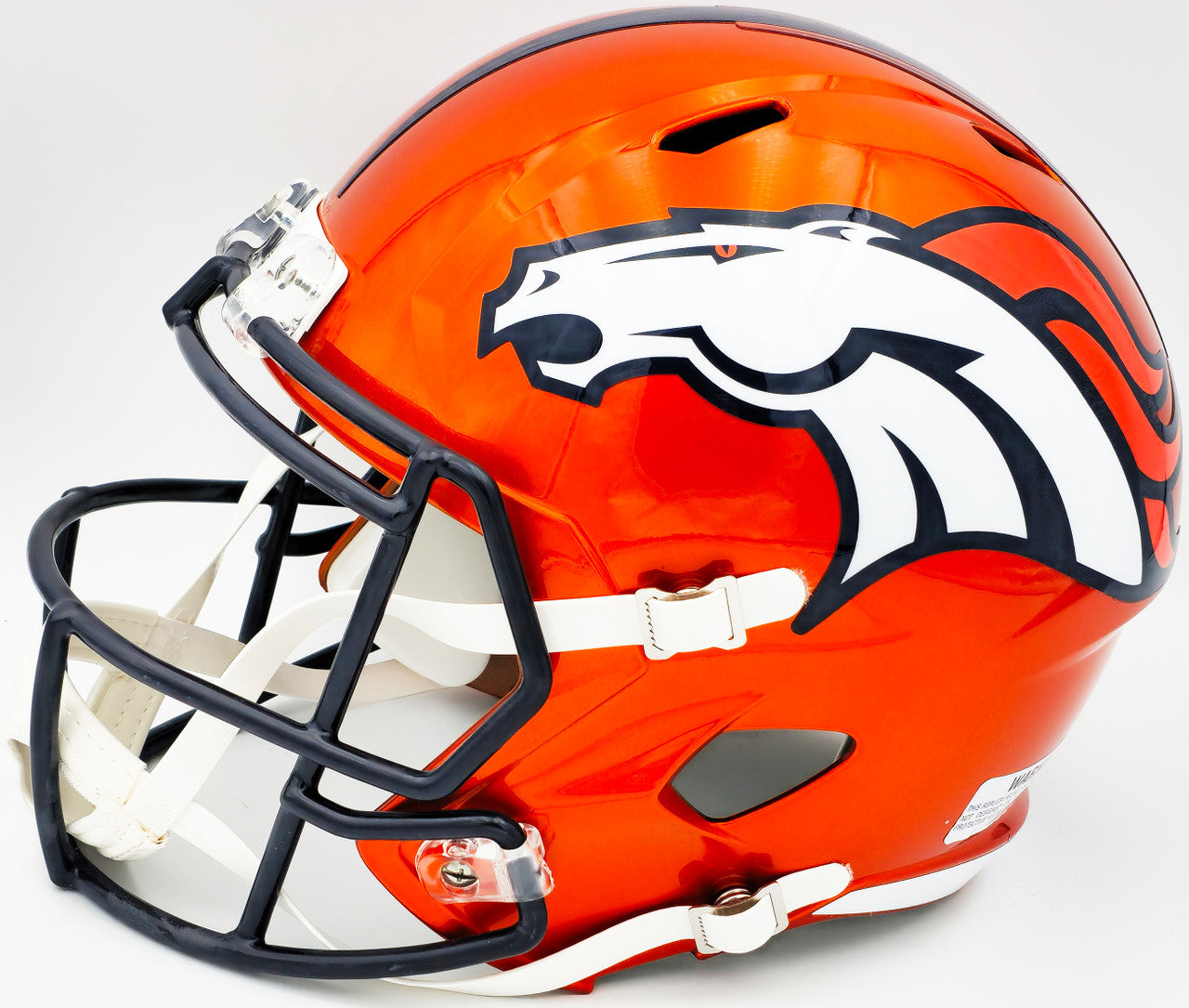 Russell Wilson Autographed Denver Broncos Flash Orange Full Size Replica Speed Helmet Fanatics Holo Stock #227938