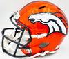 Russell Wilson Autographed Denver Broncos Flash Orange Full Size Replica Speed Helmet Fanatics Holo Stock #227938