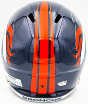 Russell Wilson Autographed Denver Broncos Blue Full Size Replica Speed Helmet Fanatics Holo Stock #227939