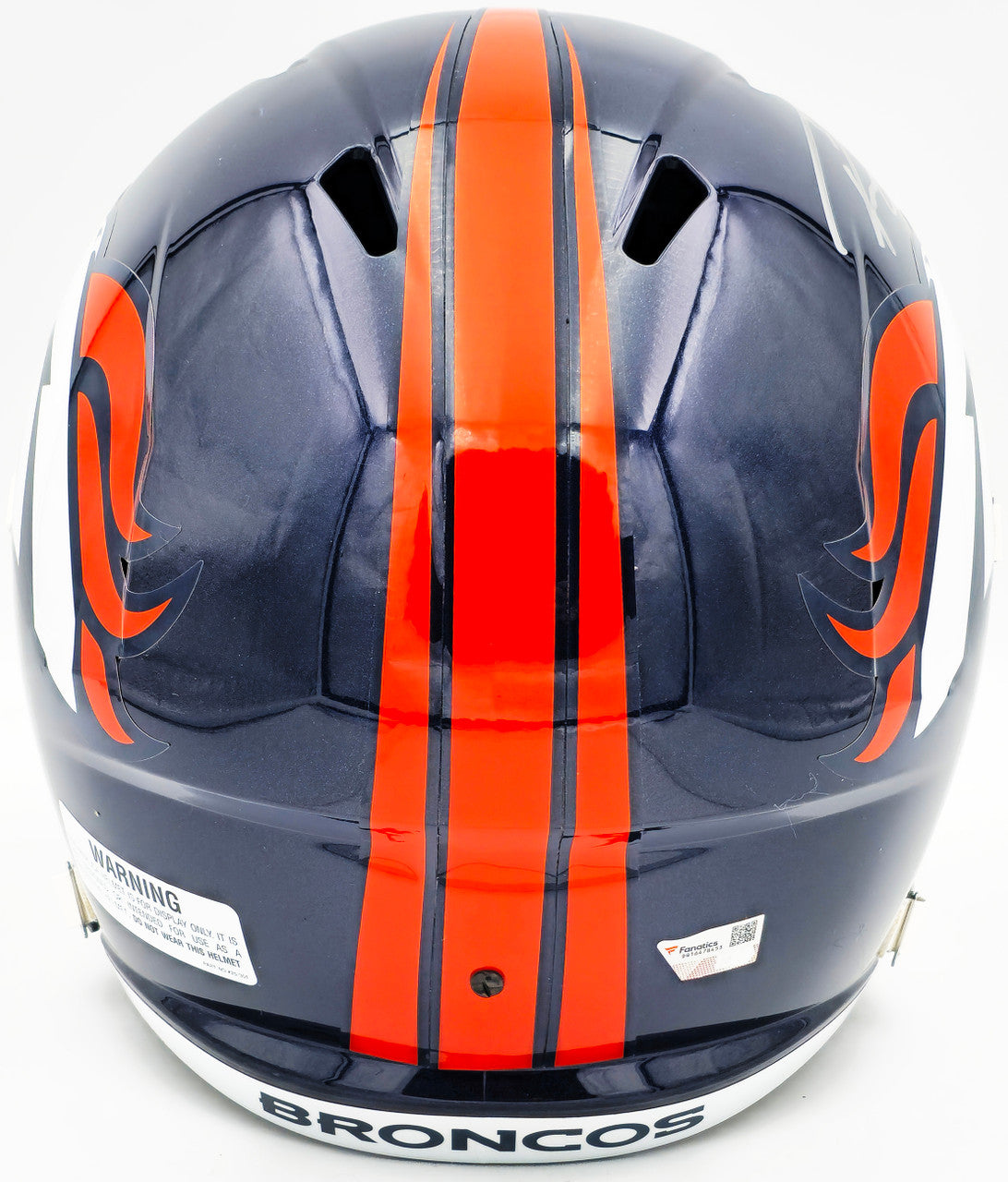 Russell Wilson Autographed Denver Broncos Blue Full Size Replica Speed Helmet Fanatics Holo Stock #227939